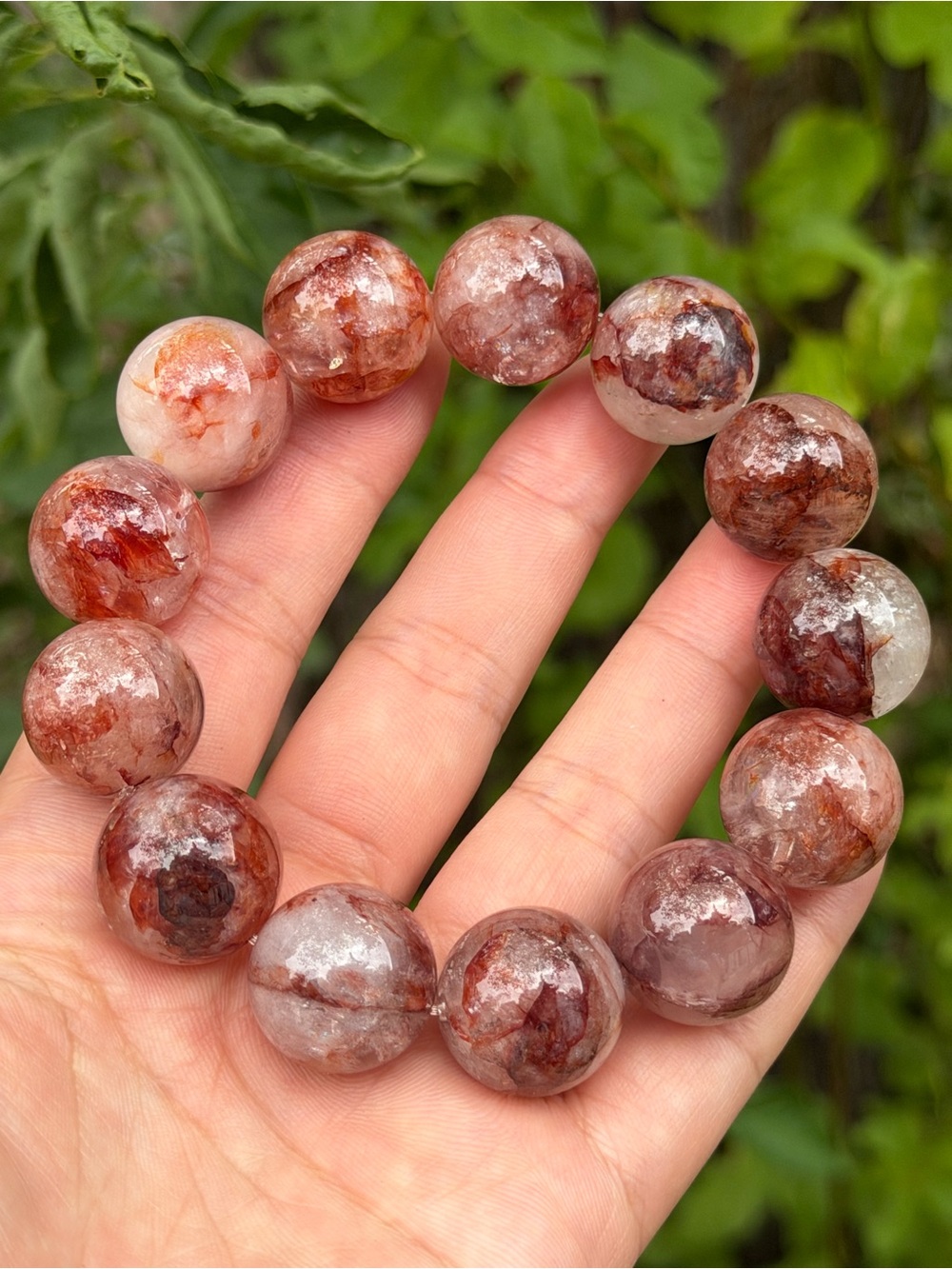 18mm super chunky natural fire quartz bracelet 1641